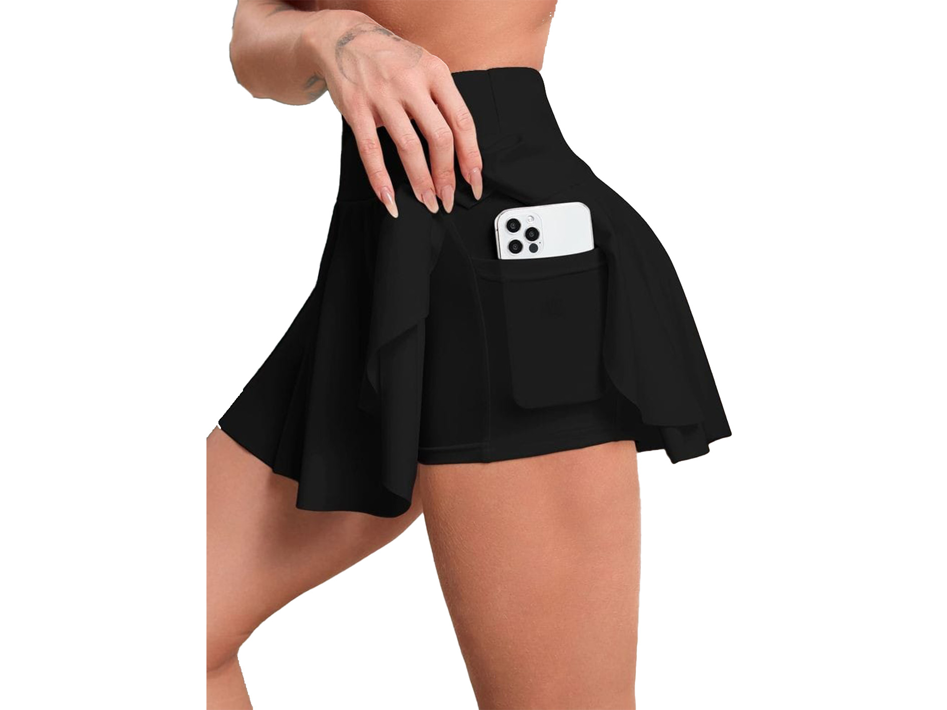 Falda Short Circular Deportiva Con Bolsas.