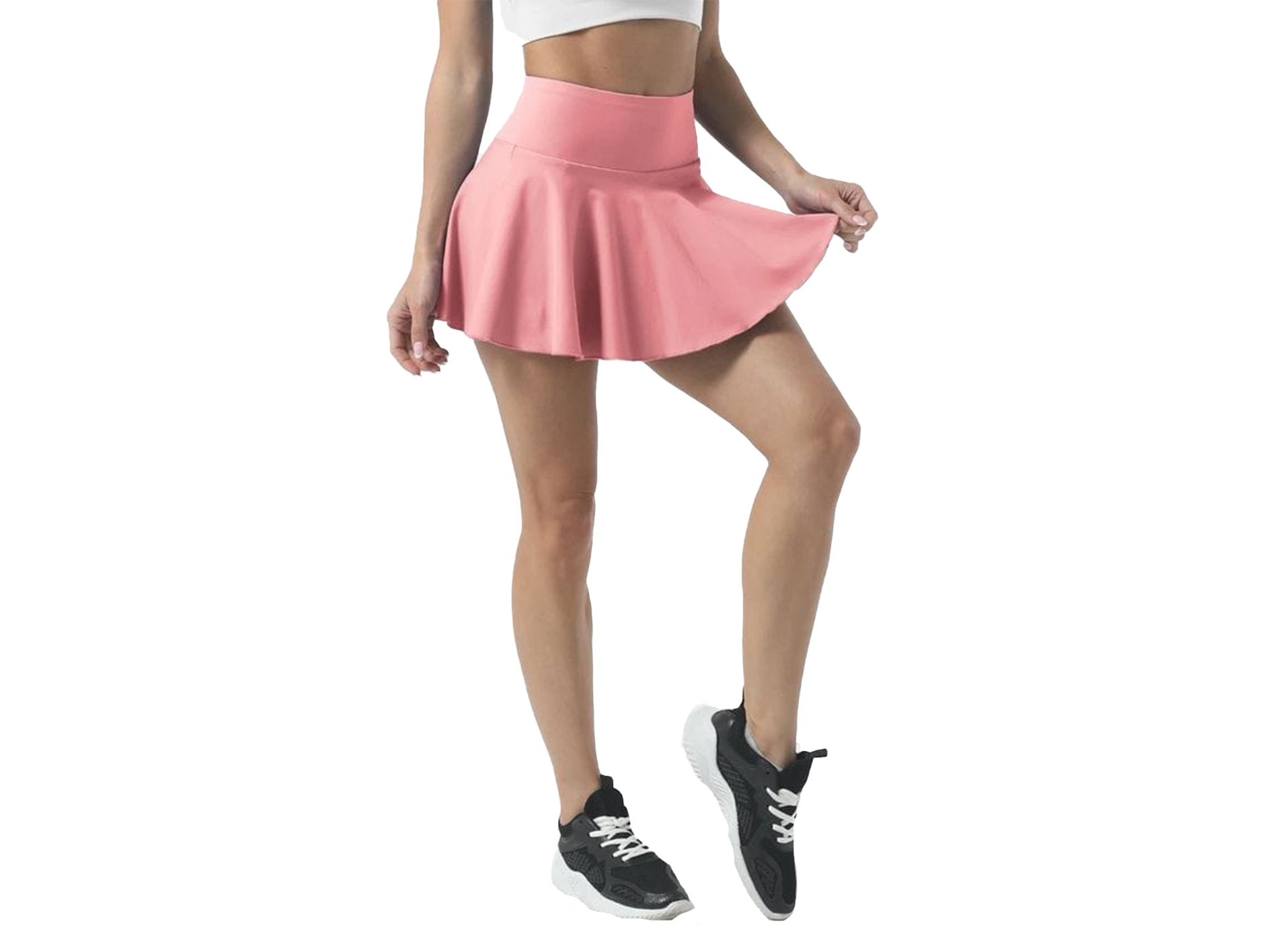 Falda Short Circular Deportiva Con Bolsas.