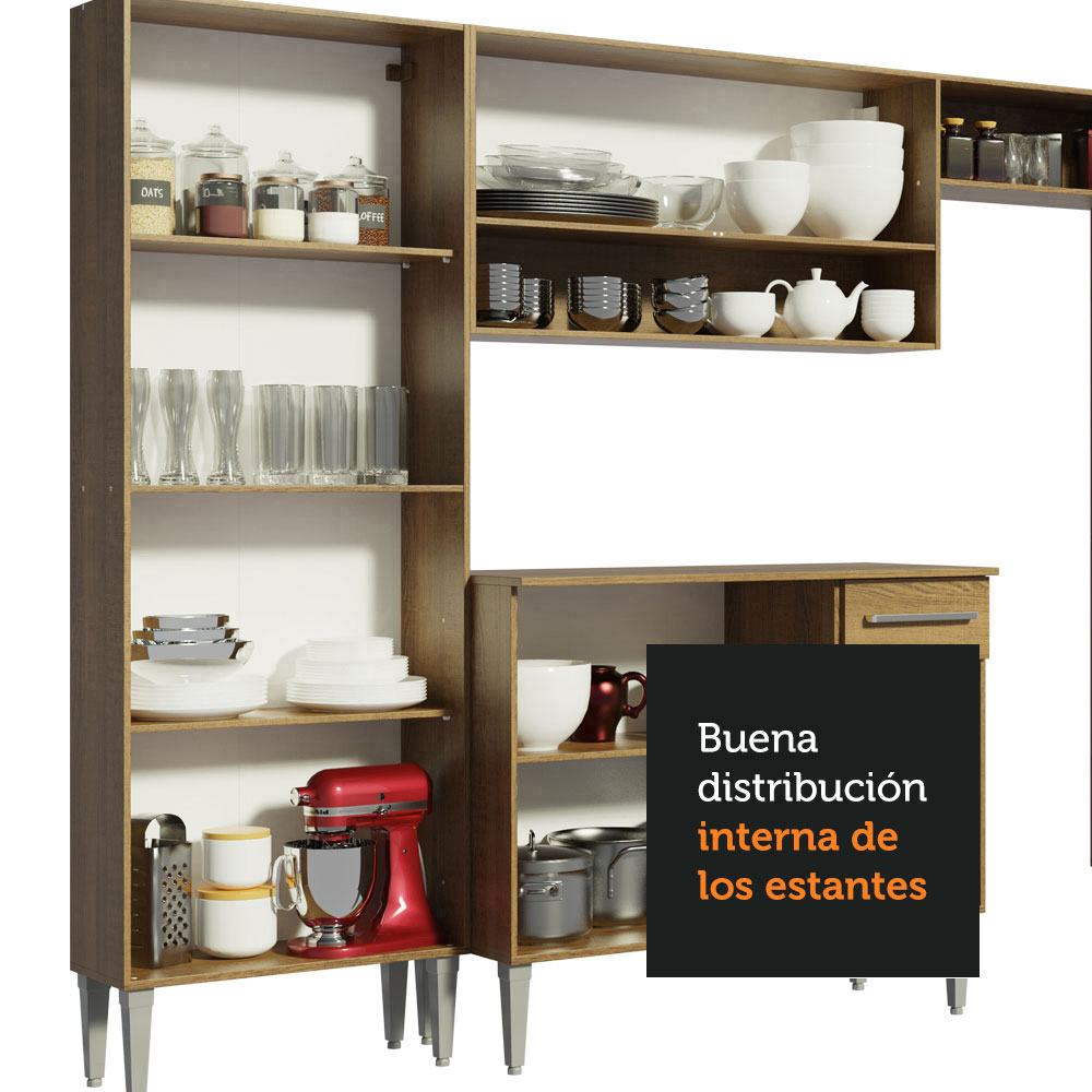 Mueble de Cocina Integral Esquinera 513cm Emilly Live Madesa 01
