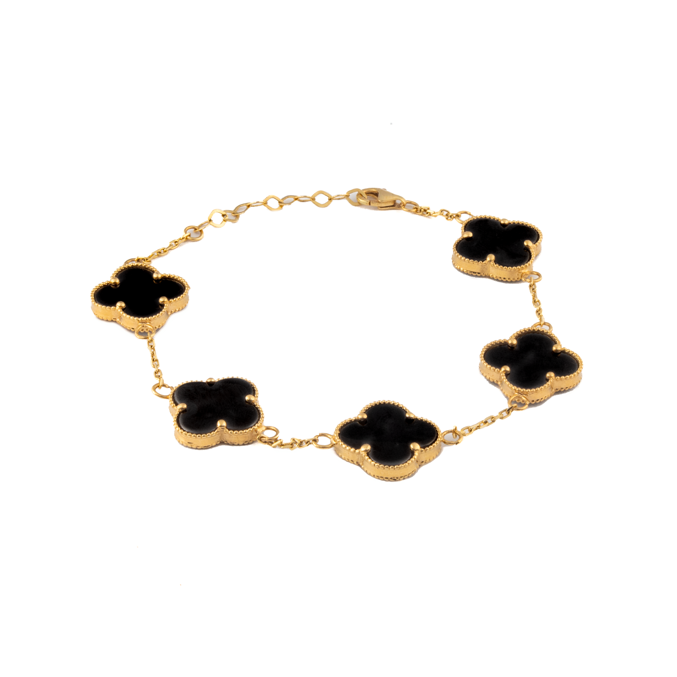 Pulsera Trébol Oro 14 Kilates. Oro Fino Joyería.