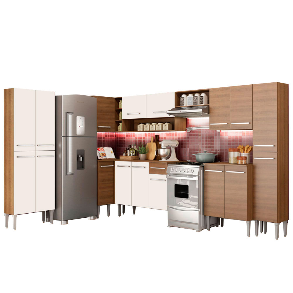 Mueble de Cocina Integral Esquinera 513cm Emilly Live Madesa 01