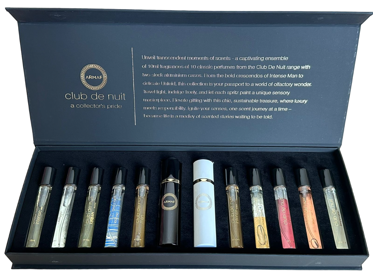 Set Armaf Club de nuit colección 10pz de 10ml c/u