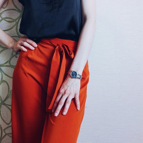 Reloj Mujer Acero Inoxidable Elegante Metal Contra Agua Cx Color de la correa Azul marino