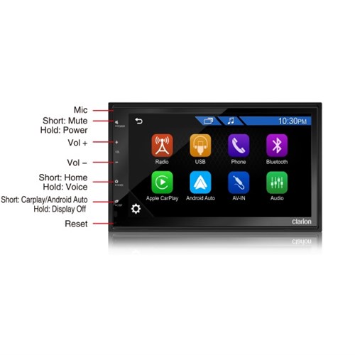 AUTOESTEREO CARPLAY ANDROID BT USB  AUTO CLARION FX450