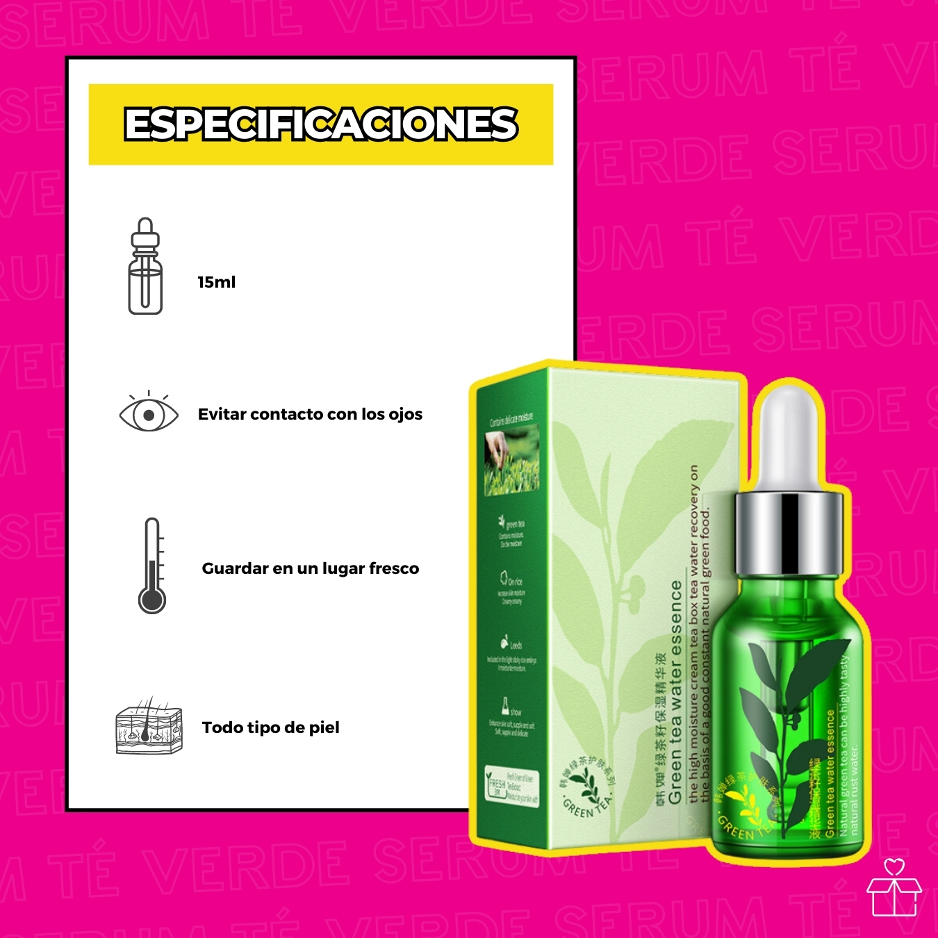 Serum Té Verde Antioxidante y Antiedad Rorec.