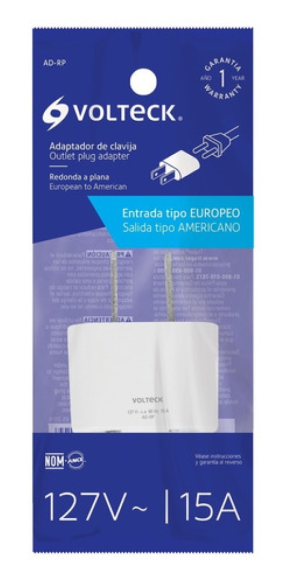 Adaptador De Clavija, Entrada Tipo Europeo Salida Americano