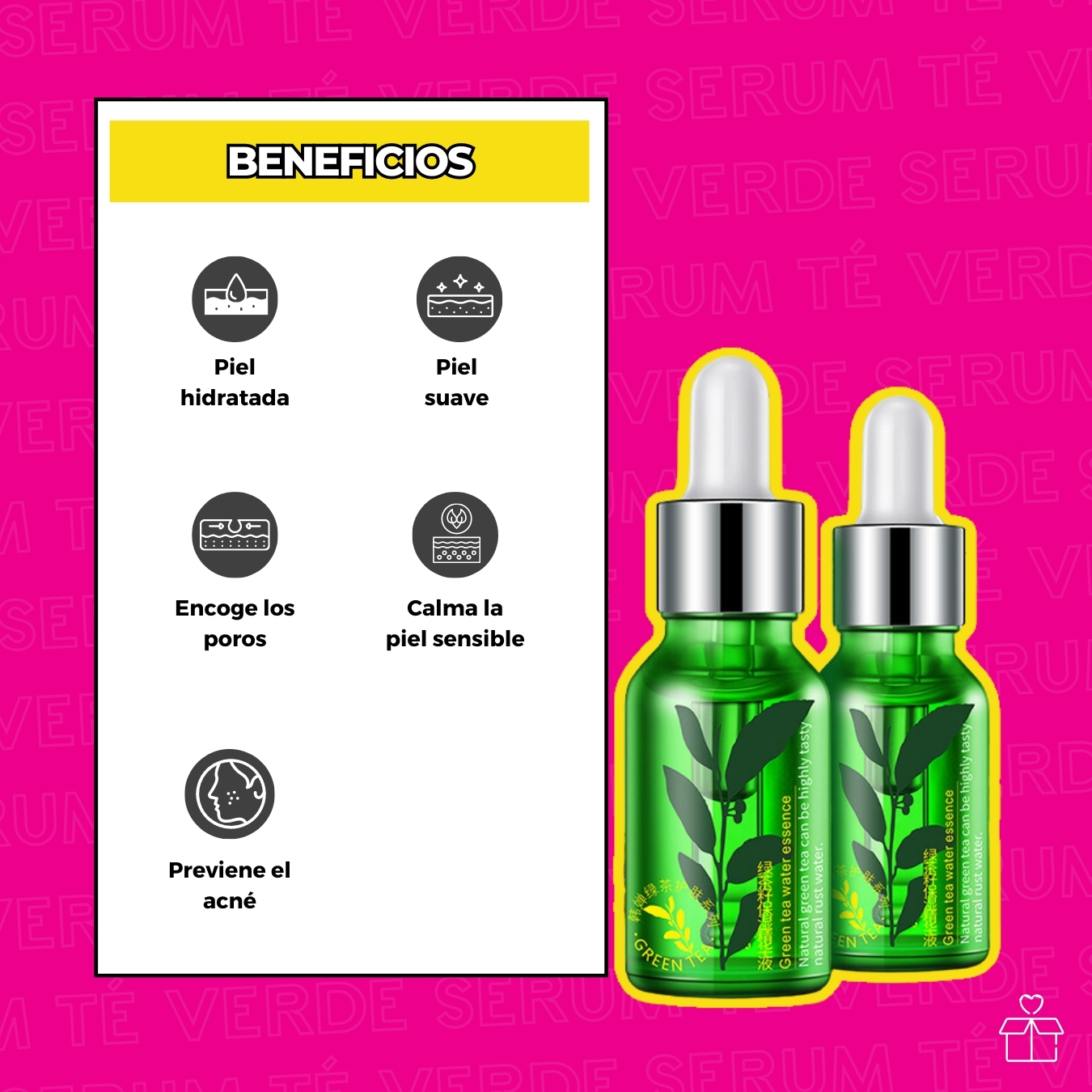 Serum Té Verde Antioxidante y Antiedad Rorec.