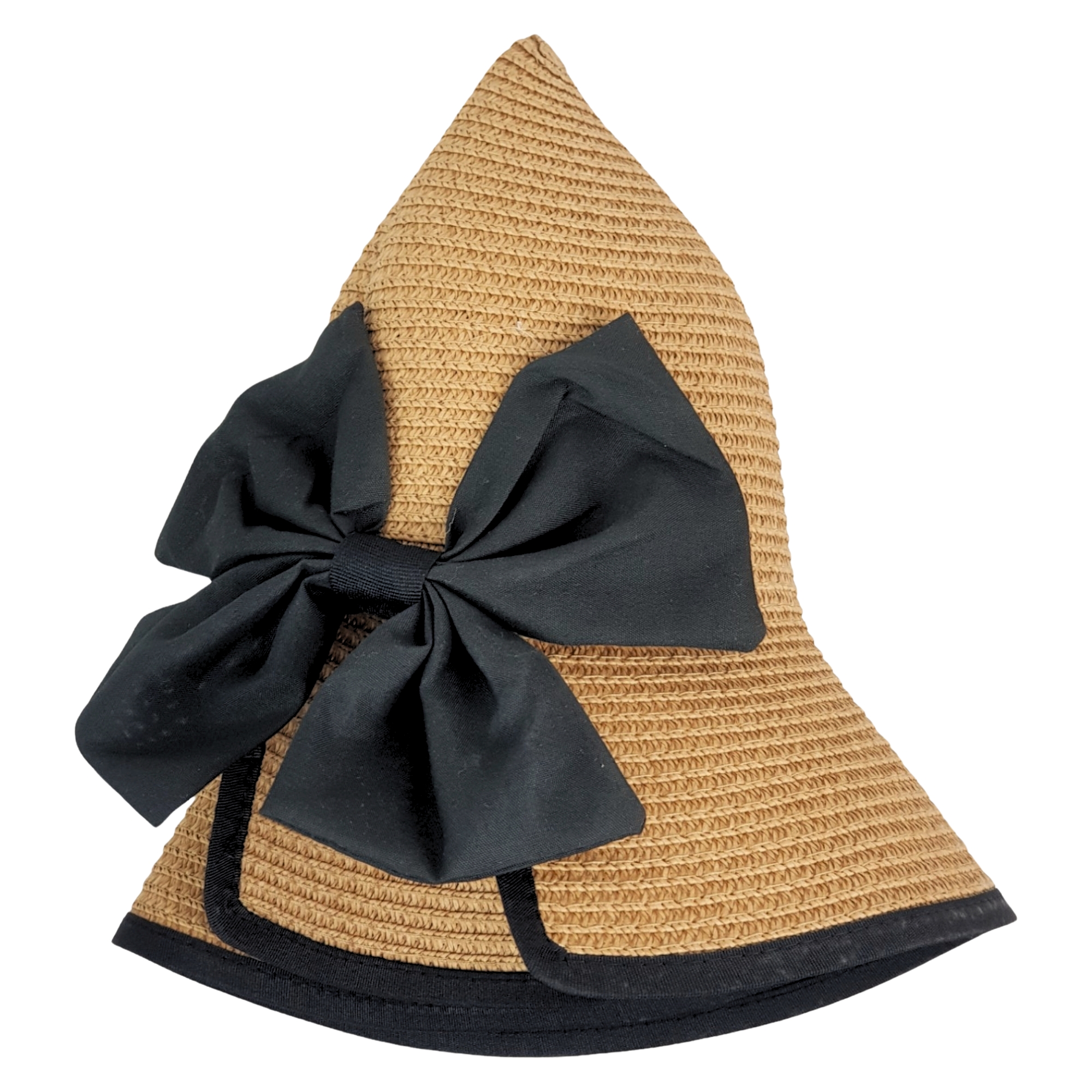 Sombrero de Mujer para Sol Playa Protección Paja Plegable Transpirable - Café.