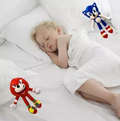 Set De 2 Figuras De Peluches Muñeco Rojo Y Muñeco Azul.