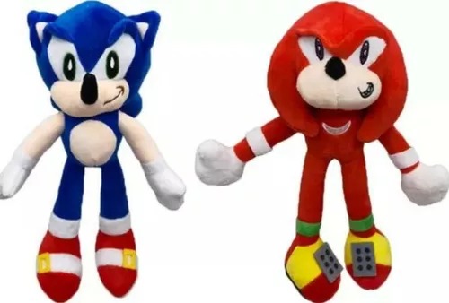 Set De 2 Figuras De Peluches Muñeco Rojo Y Muñeco Azul.