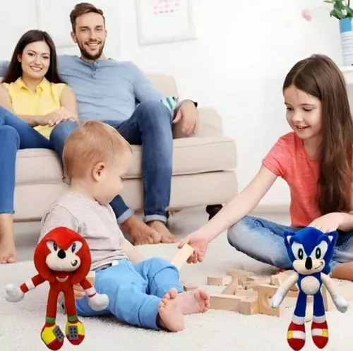 Set De 2 Figuras De Peluches Muñeco Rojo Y Muñeco Azul.