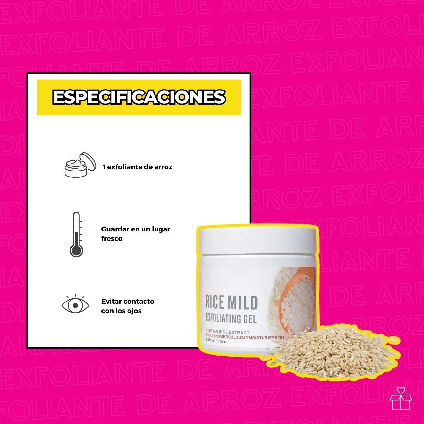 Exfoliante de Arroz Hidratante Aclarante.