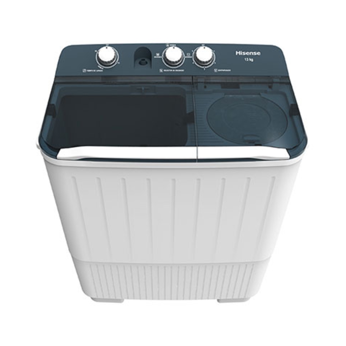 LAVADORA HISENSE WSA1301P 13KG DOBLE TINA BLANCA ALBY**.