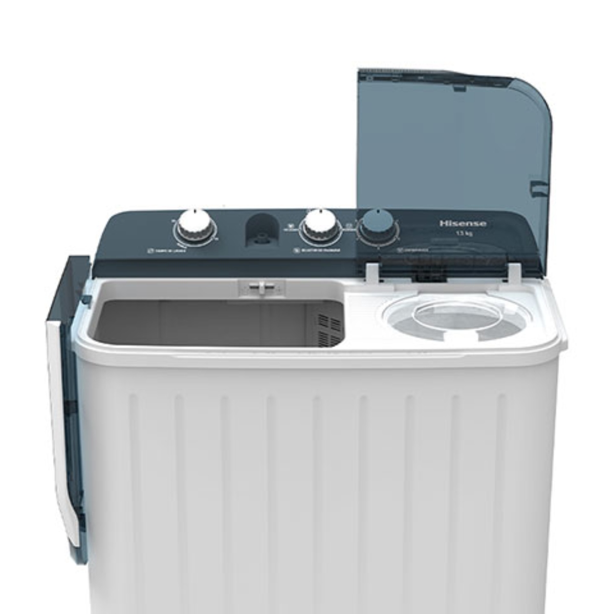 LAVADORA HISENSE WSA1301P 13KG DOBLE TINA BLANCA ALBY**.