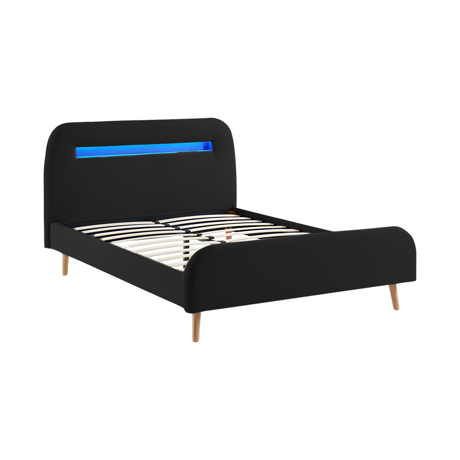 Base King Size Moderno Luces Led Bossa Diamond.