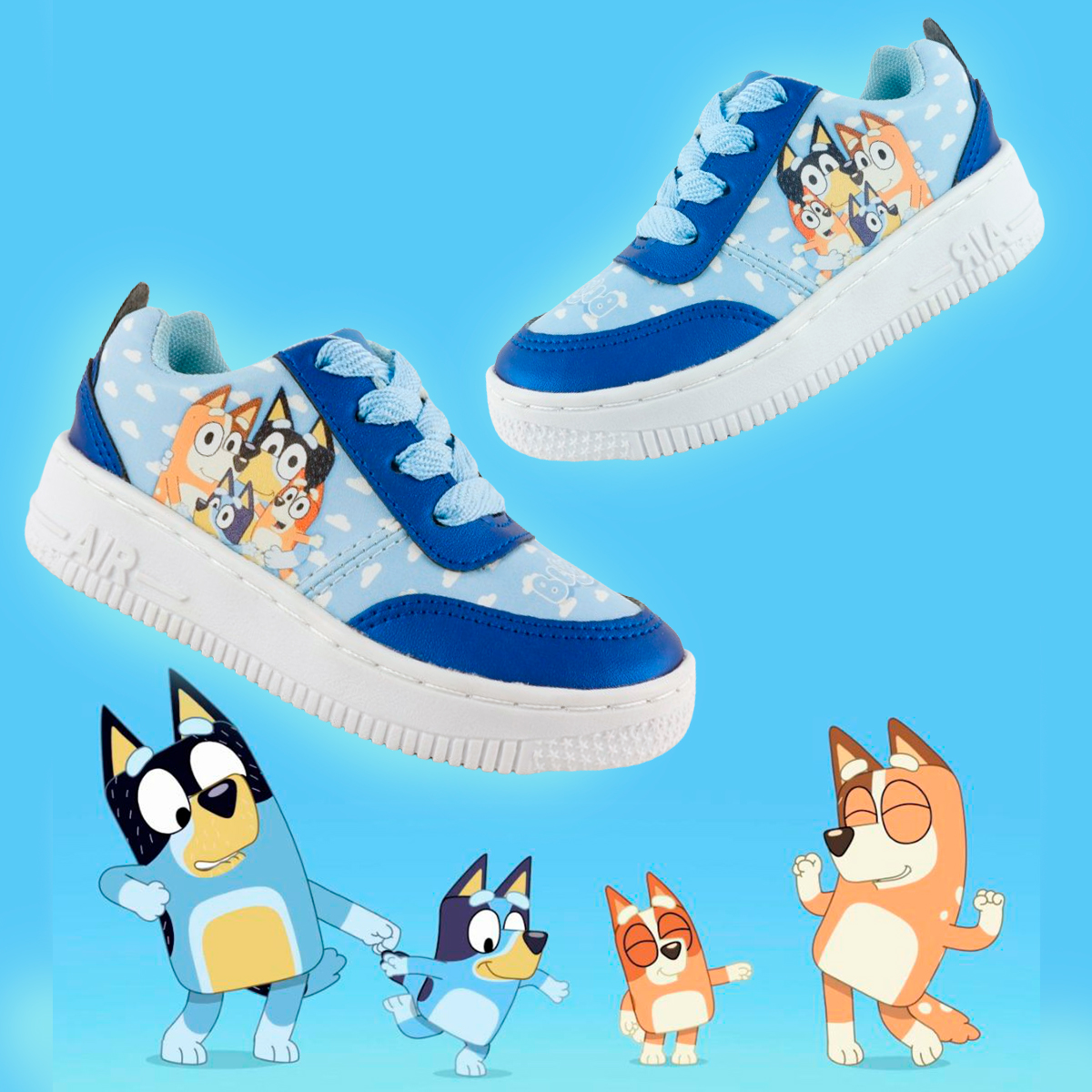 Tenis deportivos niños bluy bingo cosidos cachorros 309-a-crb.