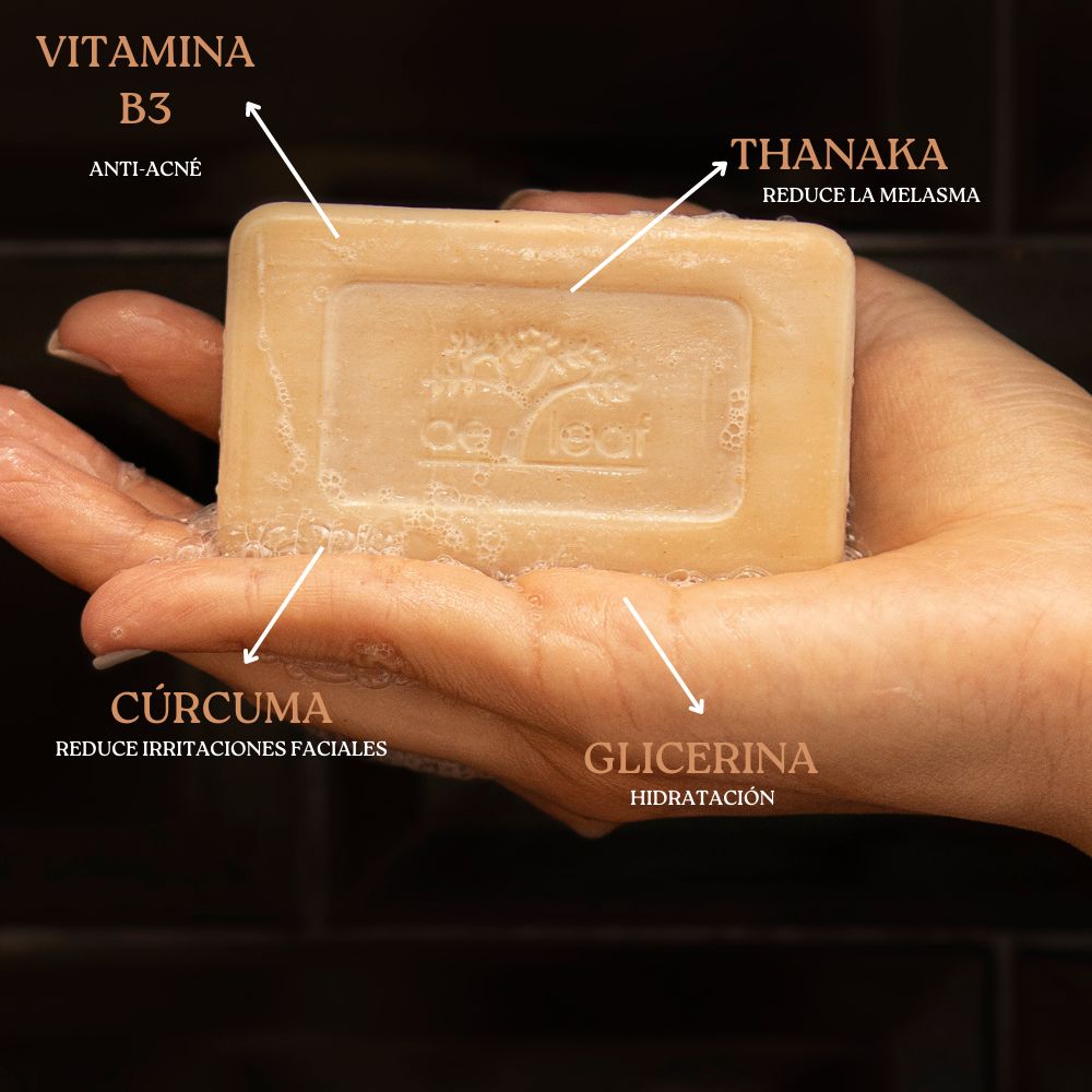 Kit Couple Jabón. Dúo de Jabones para Controlar el Acné y el Brillo Excesivo. Elimina Manchas, Paño y Melasma. Rutina de Día y Noche.