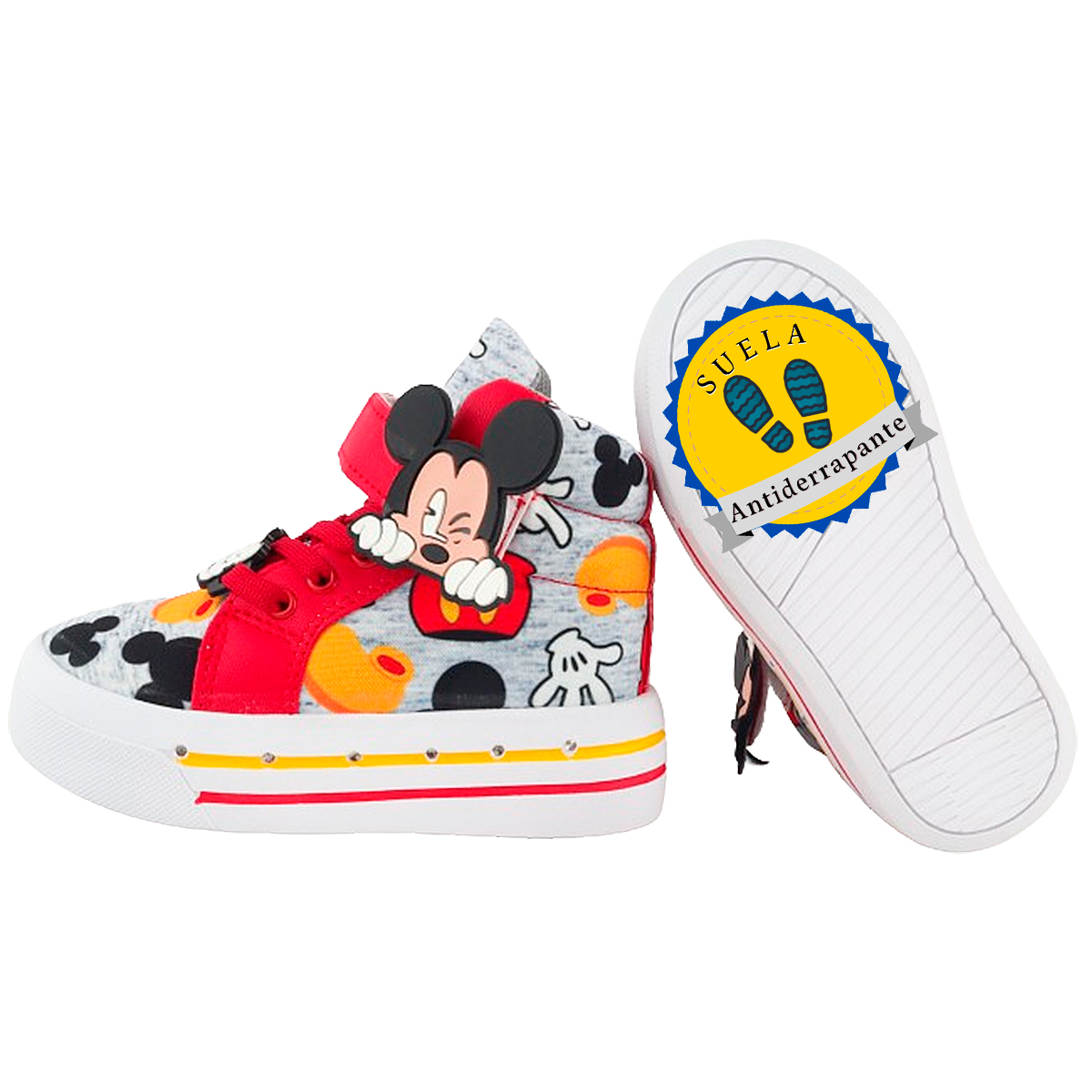 Tenis Micky Ratón Niño Bota Luces Leds Cómodos 2026-RJM.