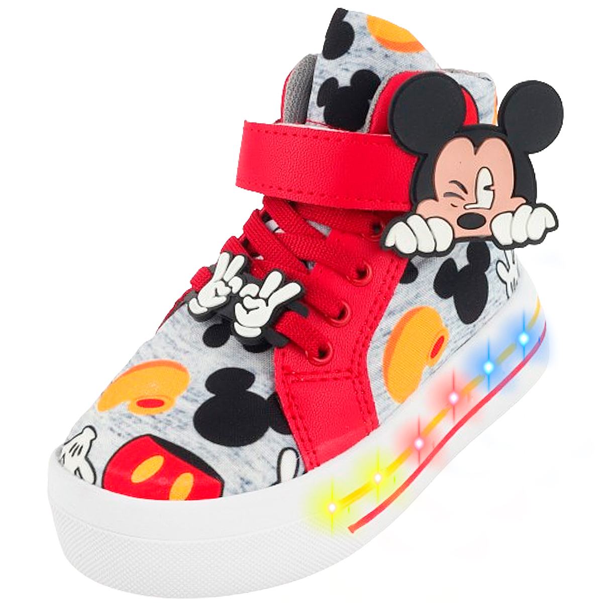 Tenis Micky Ratón Niño Bota Luces Leds Cómodos 2026-RJM.