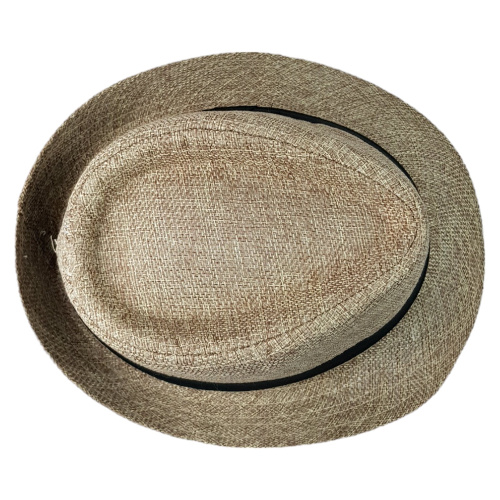 Sombrero para Niños Fedora con Banda, Ala Corta de 5 cm y 10 cm de Altura de Copa, Tela Transpirable Perfecto para Playa, Elegante Protección Solar - Beige.