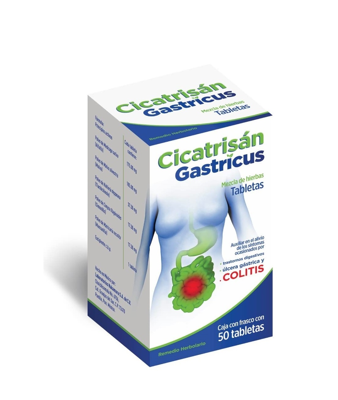 Cicatrisán Gastricus Tabletas para gastritis y colitis