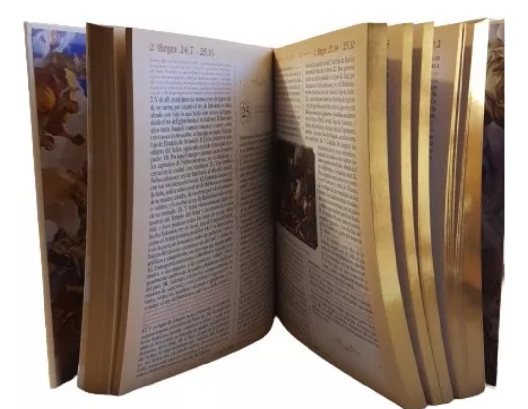 Sagrada Biblia Dorada De Lujo Edición Latinoamericana
