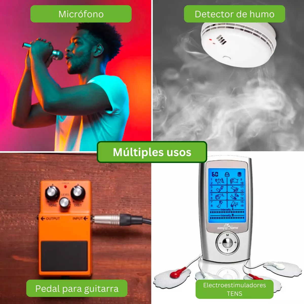 Par  Pilas 9v Recargables Usb C 2600mwh Cuadrada Carga Rapida