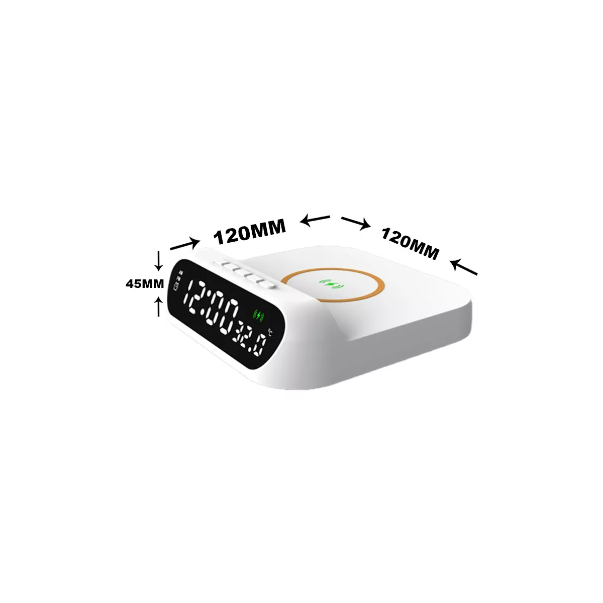 Reloj Despertador Digital 3 En 1 Inalámbrico De 15w