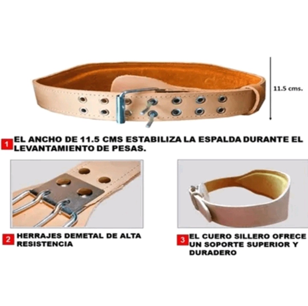 Faja Cinturon Energy Z Piel Acojinado Lumbar Pesas Gym