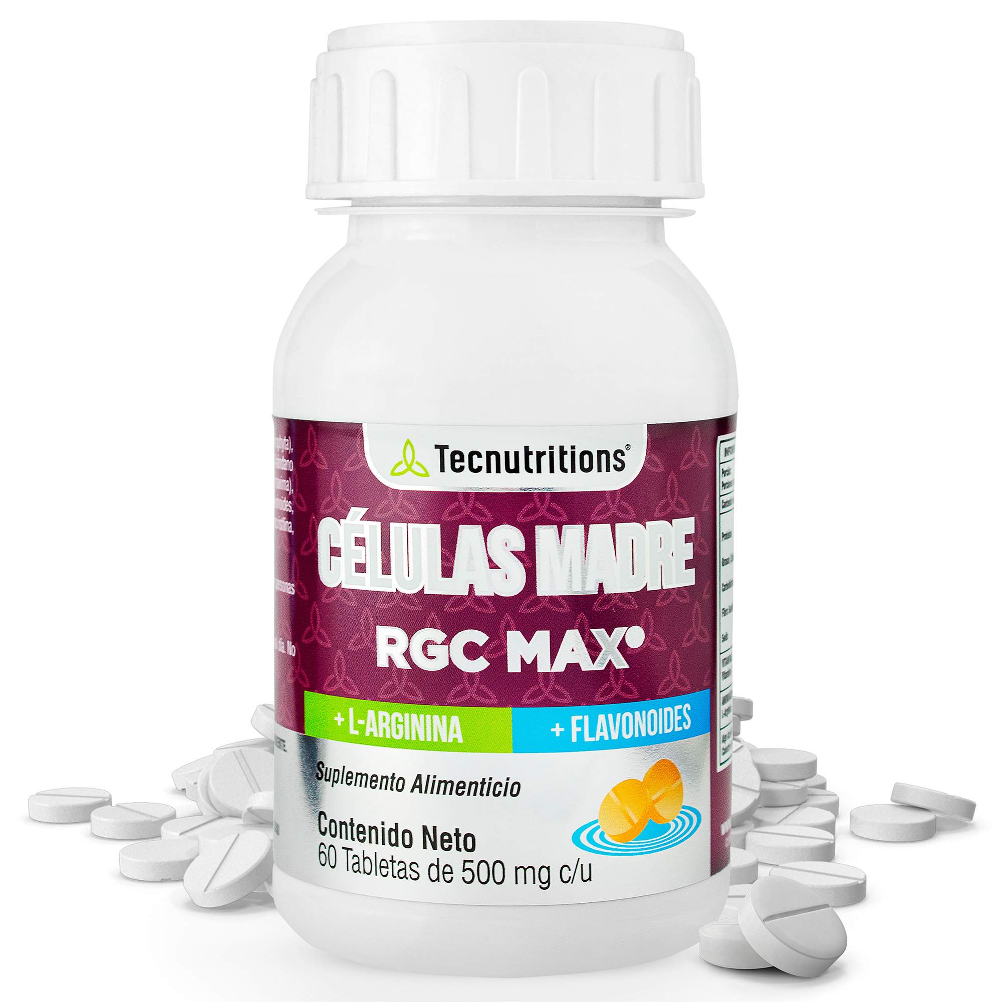 Suplemento Células Madre, Rgc Max, Tecnutritions® Con L-arginina
