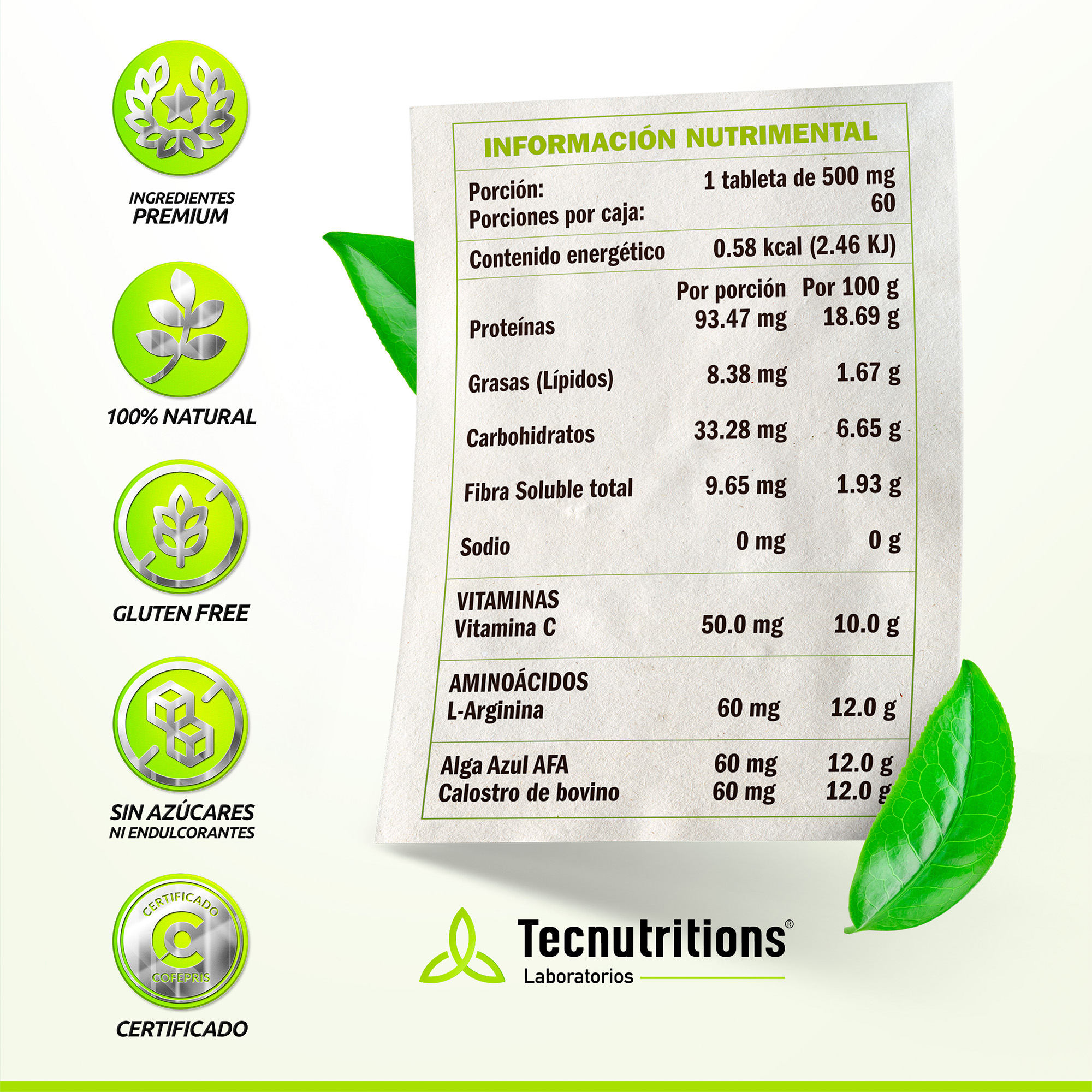 Suplemento Células Madre, Rgc Max, Tecnutritions® Con L-arginina