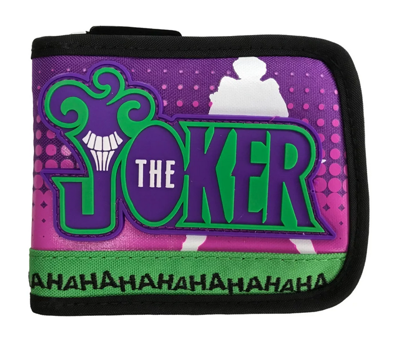 Kit Gorra Y Cartera Joker Dc Comics Morado.