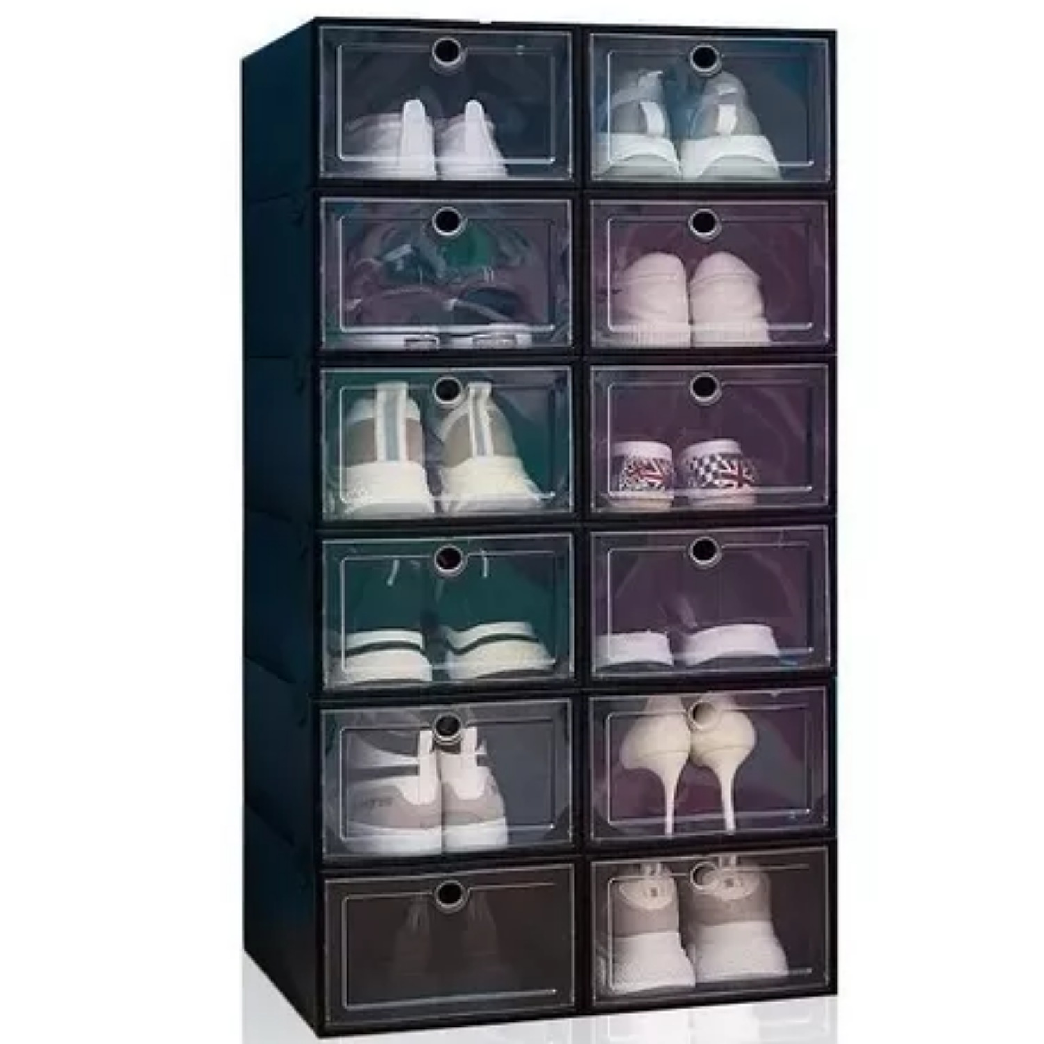 14 Piezas Cajas Organizadoras Apilables Para Zapatos AVEDISTANTE para cuidar tus zapatos y que no se empolven