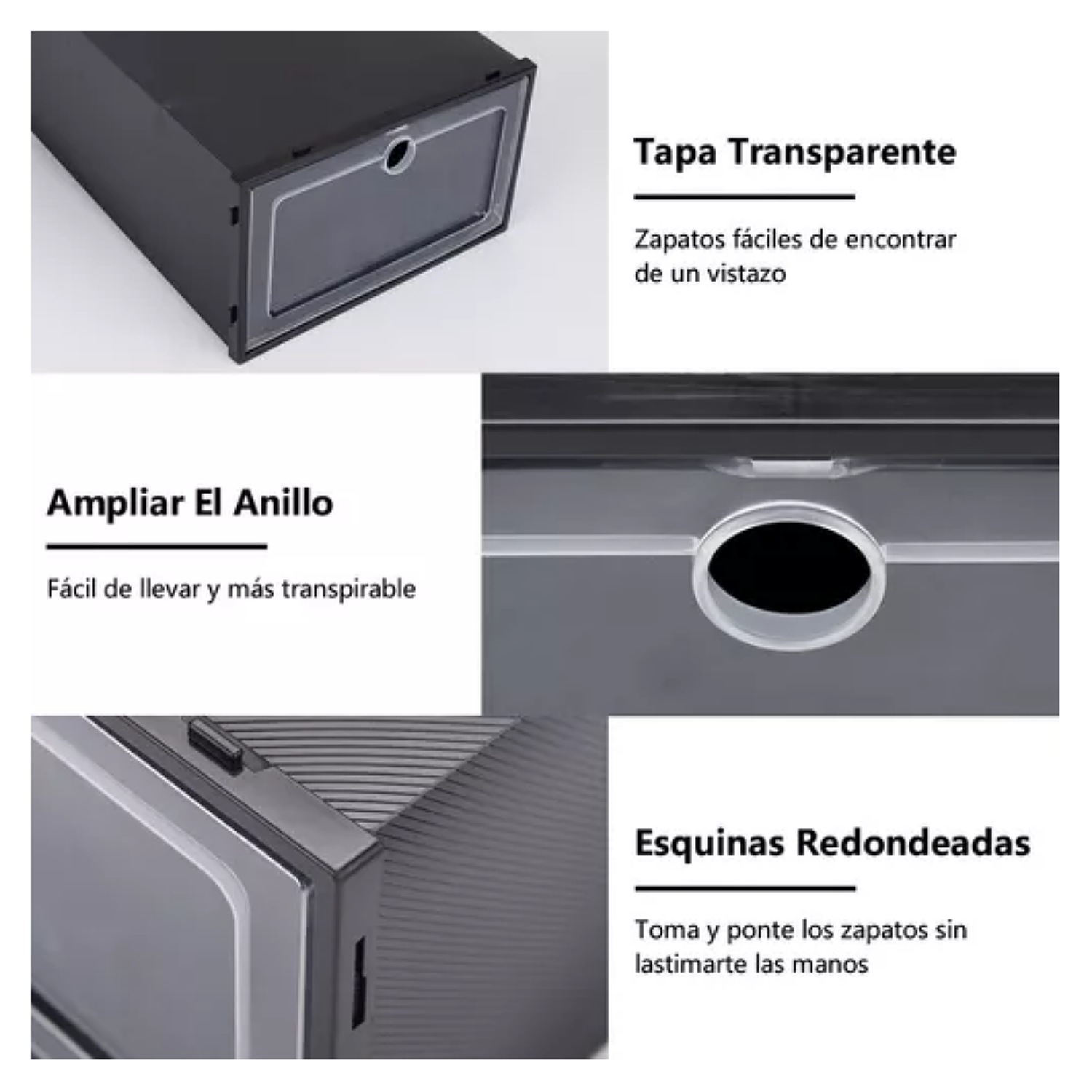 14 Piezas Cajas Organizadoras Apilables Para Zapatos AVEDISTANTE para cuidar tus zapatos y que no se empolven