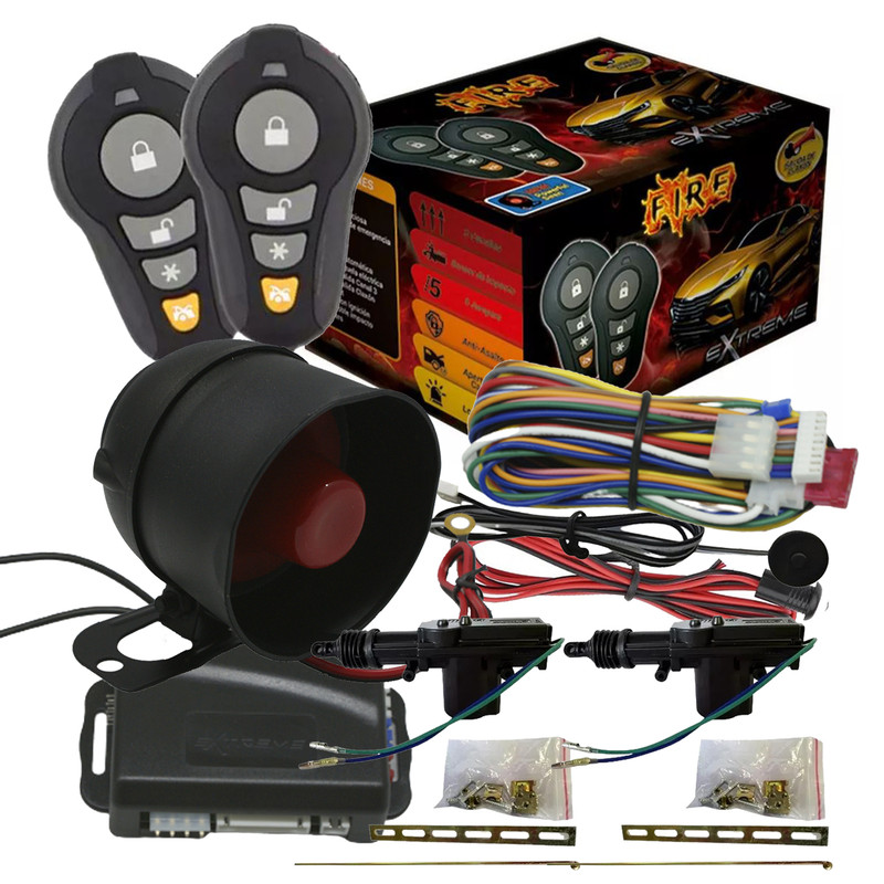 Alarma Auto Extreme Fire Carros Combo Con 2 Actuadores.