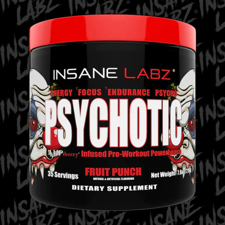 OXIDO NITRICO INSANE LABZ PSYCHOTIC 35 SERV. SABOR PONCHE DE FRUTAS