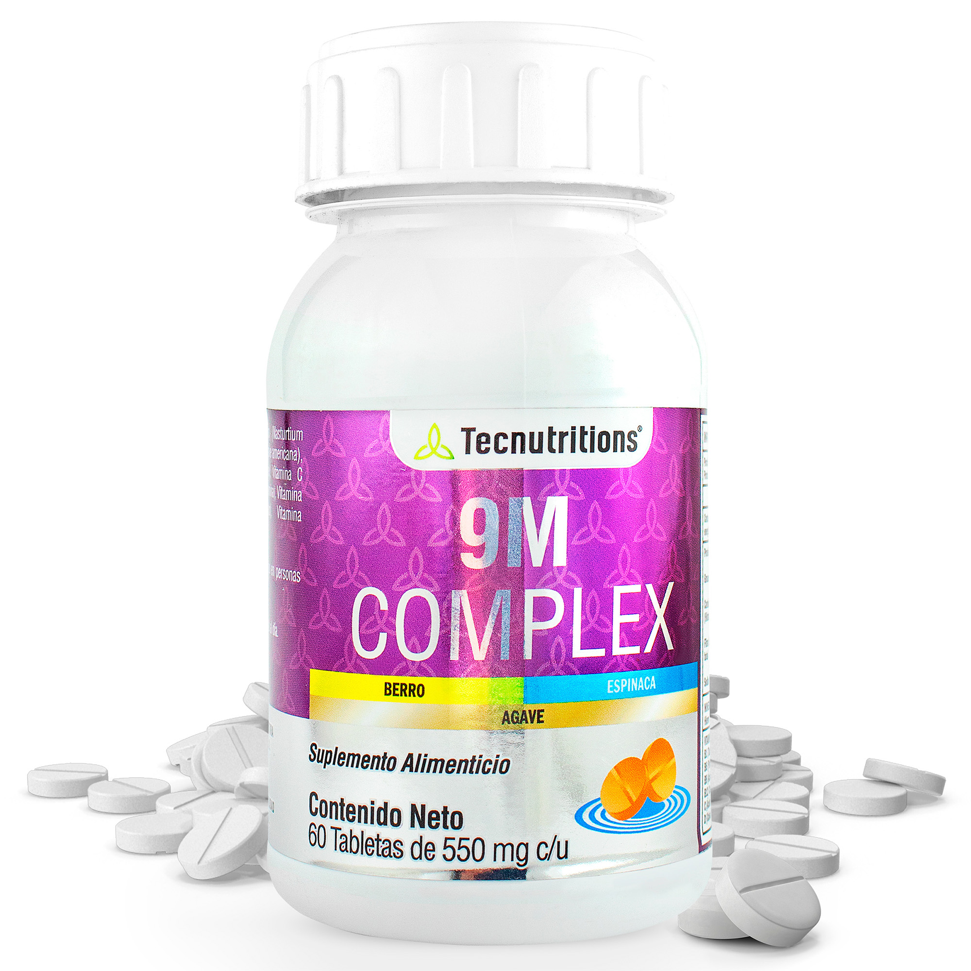 Suplemento Ácido Fólico 9m Complex Tecnutritions® Embarazo Lactancia