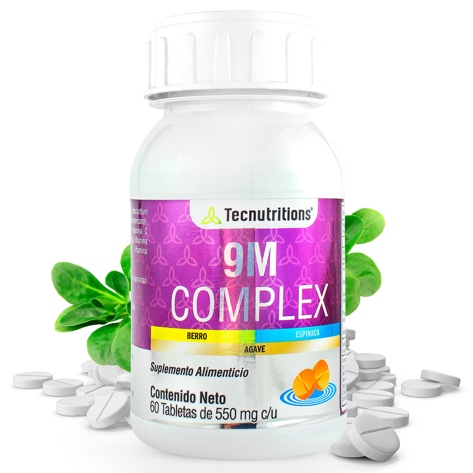 Suplemento Ácido Fólico 9m Complex Tecnutritions® Embarazo Lactancia