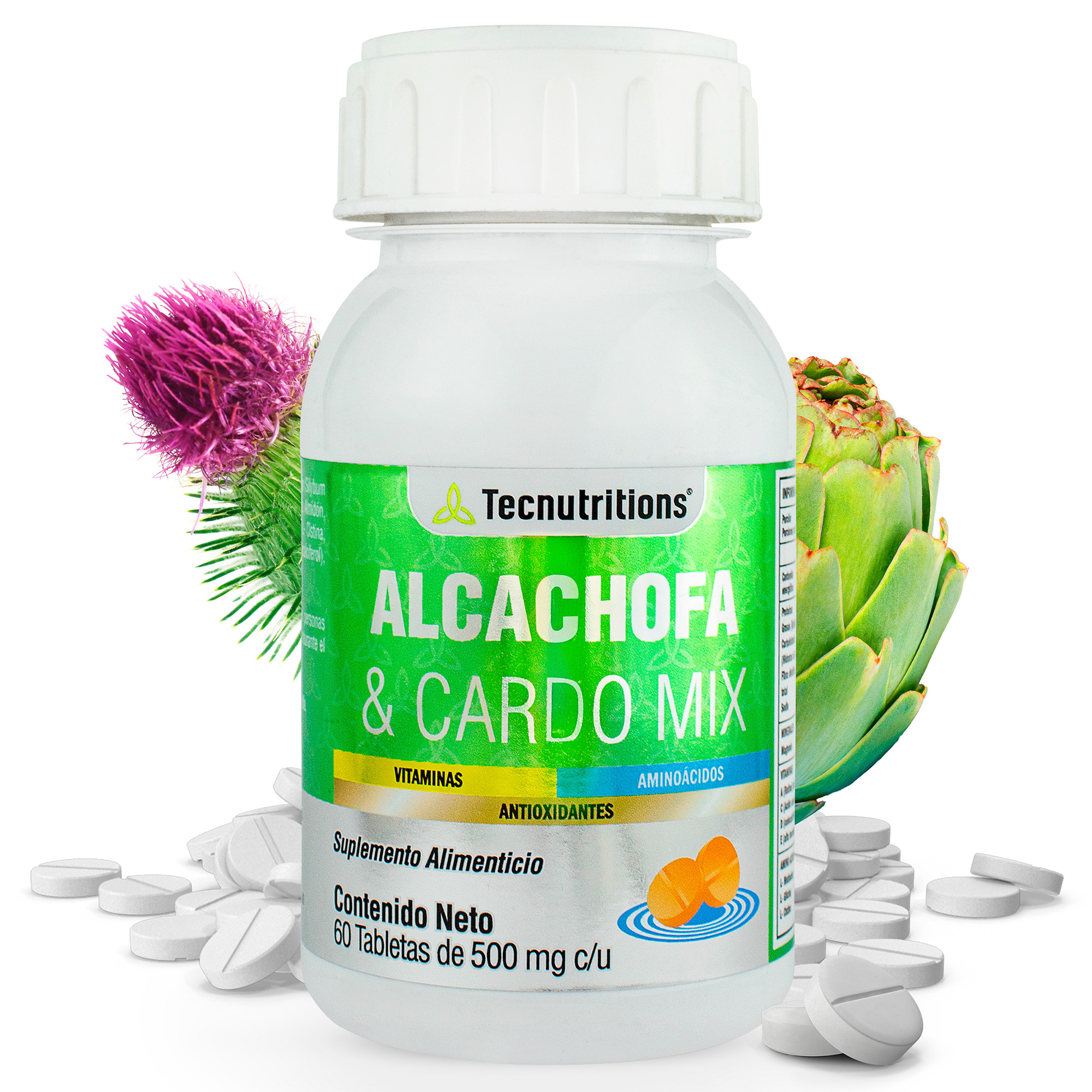Suplemento Alcachofa Y Cardo Mix, Tecnutritions® Hígado Detox