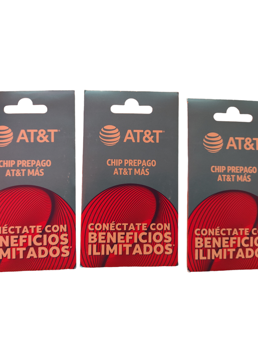 Sim chip AT&T(3 piezas)