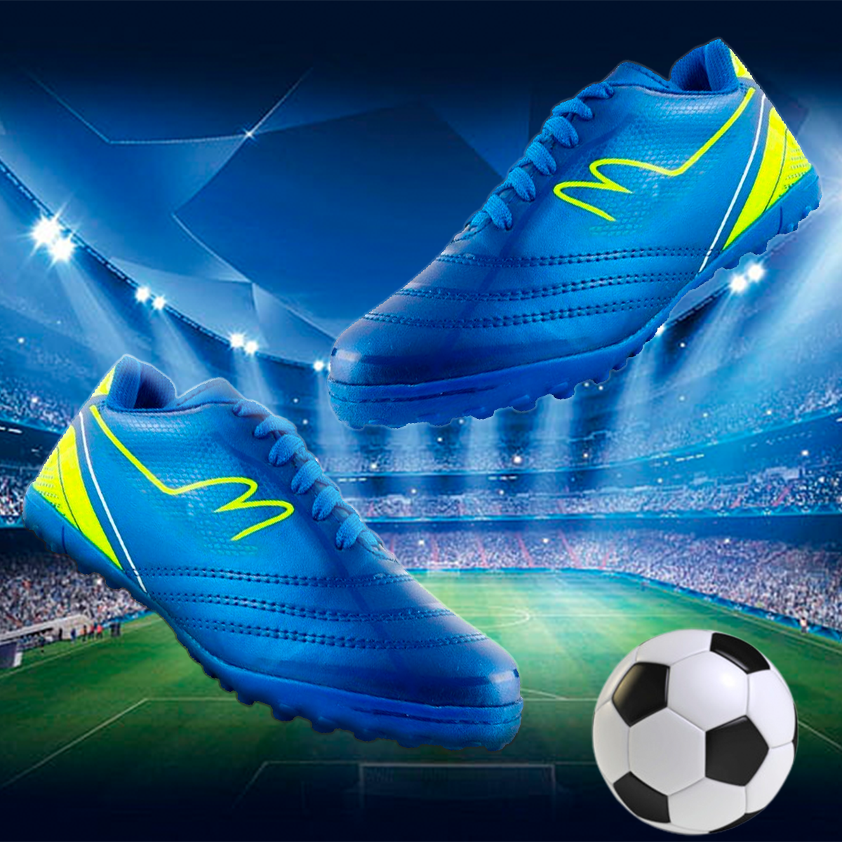 Tenis Fútbol Rapido Deportivo Cosidos Soccer Juvenil 01-rab.