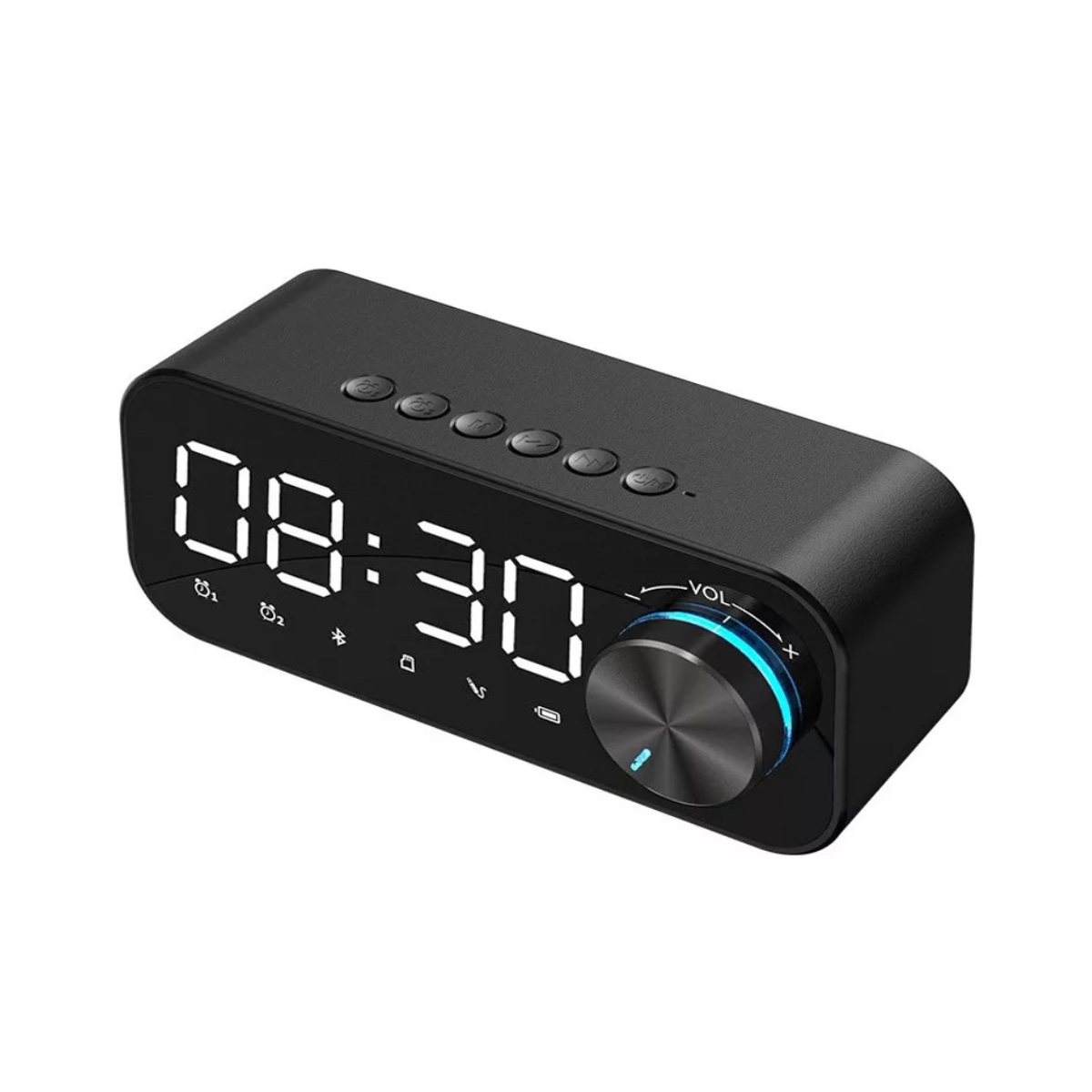 Reloj Despertador Digital Led Con Bocina Bluetooth/radio/fm