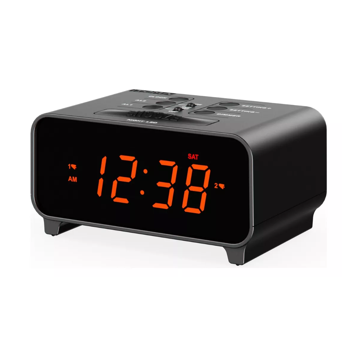 Reloj Despertador Led Digital Inteligente Para Mesa De Luz Negro