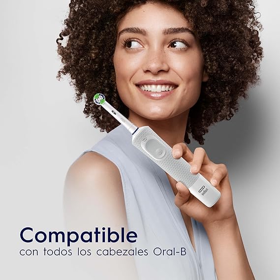 Oral B, Cepillo de Dientes Eléctrico Recargable Vitality 100, con Tecnología Braun, Cabezal Redondo y Mango Ergonómico
