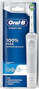 Oral B, Cepillo de Dientes Eléctrico Recargable Vitality 100, con Tecnología Braun, Cabezal Redondo y Mango Ergonómico