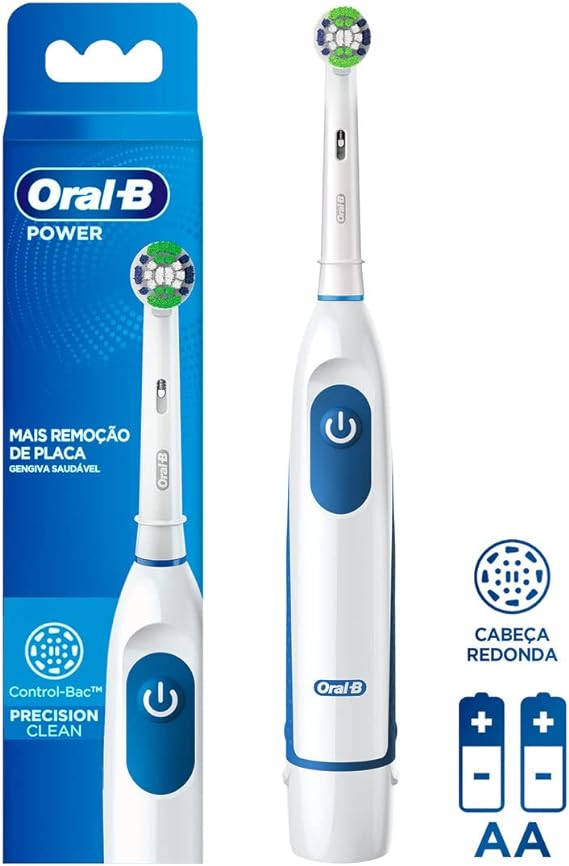 Oral B, Cepillo de Dientes Eléctrico Pro Salud, Incluye 2 Pilas AA, Cabezal Precision Clean Redondo y Mango Ergonómico