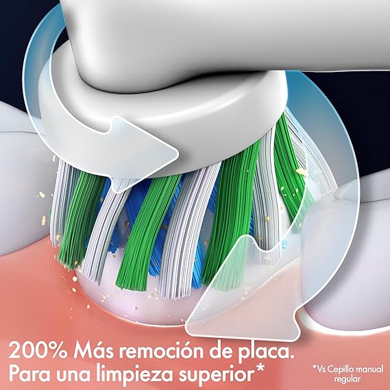 Oral B Cepillo de Dientes Eléctrico Recargable Vitality 100 + Pack 4 Cabezales Precision Clean, con Tecnología Braun, Cabezal Redondo y Mango Ergonómico