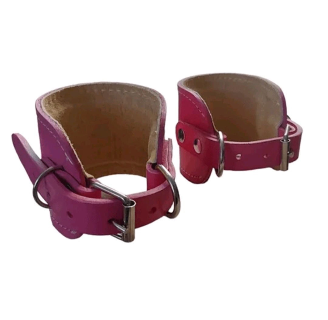 Grilletes Para Tobillo Gym Correas Para Tobillo De Piel Unisex Acojinados