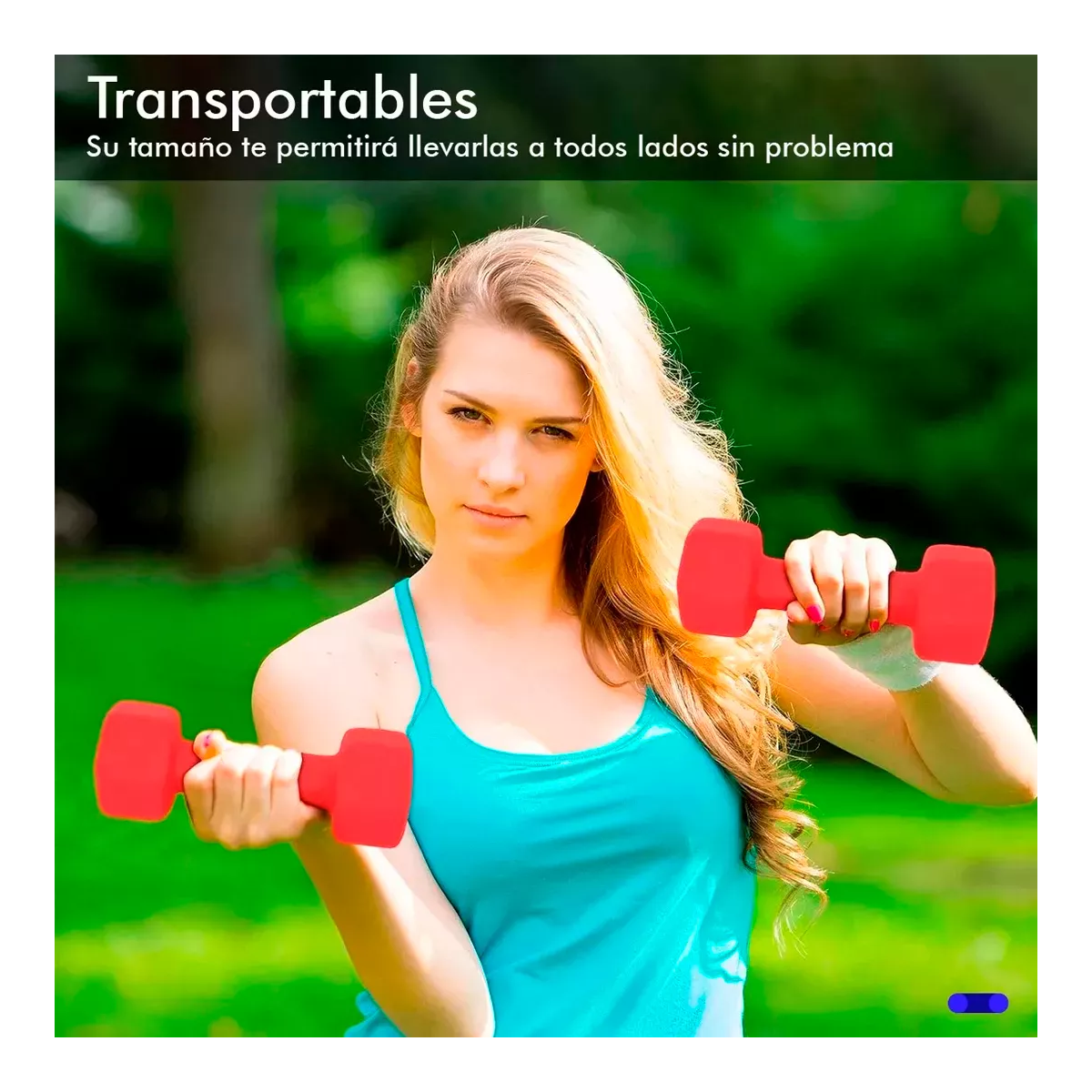 Par Mancuernas Ejercicio 1 Kg Cubierta Neopreno Entrenamient Color Rojo