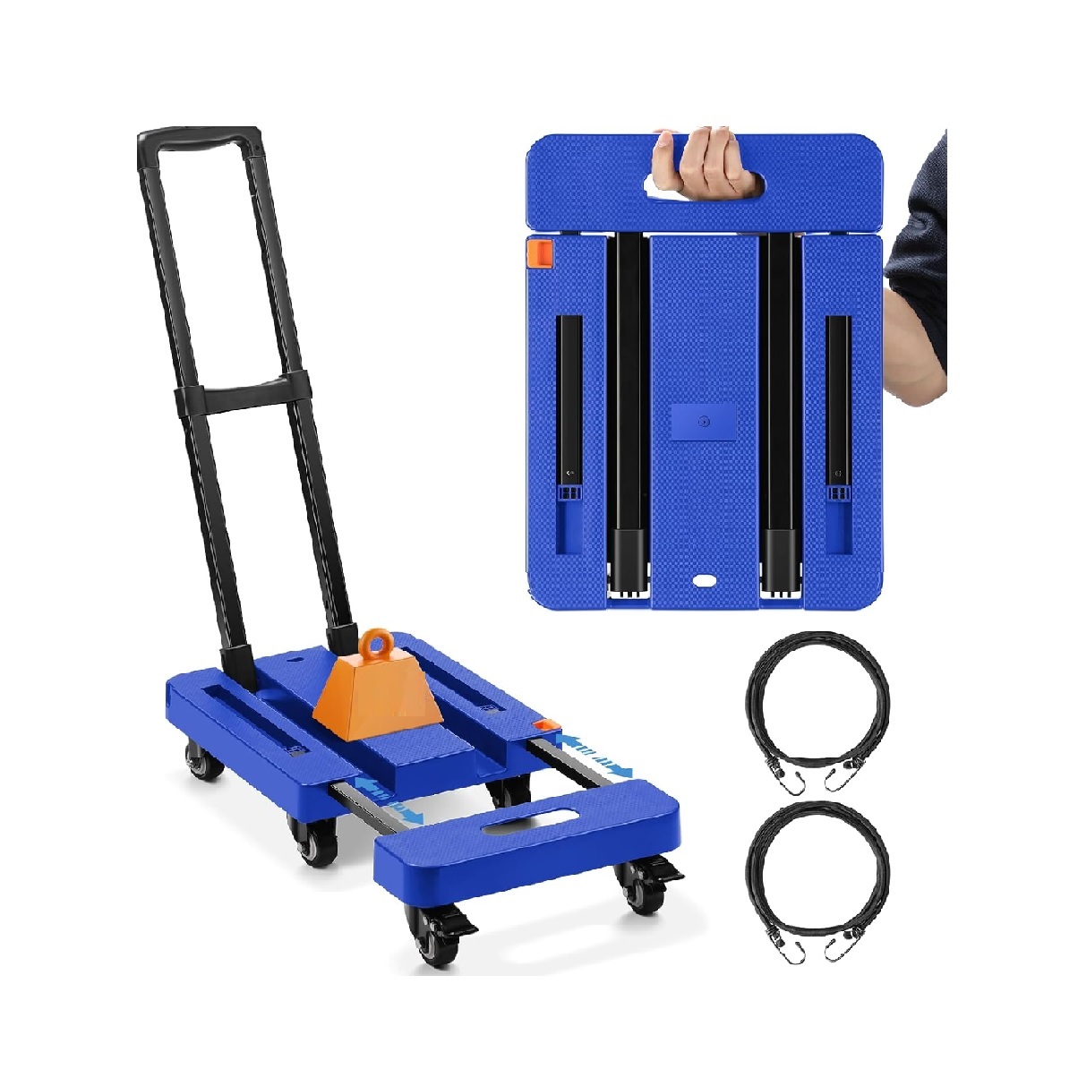 Diablo De Carga Plegable Carrito Plataforma Extensible 200kg